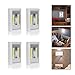 Price comparison product image Bonanic COB LED Cordless LightCloset Light,Battery Operated LED Wall Night Lights,Tap Light,Switch Wireless Closet Night,Mount at Under Cabinet, Closet Shelf,4 PackBattery not Included