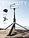 Lamicall Phone Tripod & Selfie Stick - [Tap-to-Open] Phone Stand for Recording, Extendable iPhone Tripod Stand with Remote & Cold Shoe Compatible with iPhone for Video Recording Live Stream Vlog Black