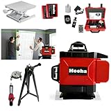 Hooha Kreuzlinienlaser Grün 16 Mit 520nm Grünes Lichtlaserdiode 4 x 360 ° Laser Wasserwaage Linienlaser Kreuzlaser Einstellbare Helligkeit Für Heimdekoration Messung Outdoor Projekte