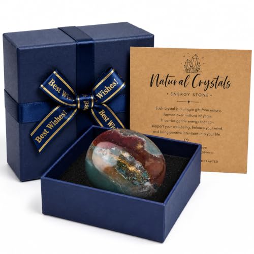 Image of Premium Single Natural Crystal Stone in Gift Box, Spiritual Healing Reiki Stones Gifts