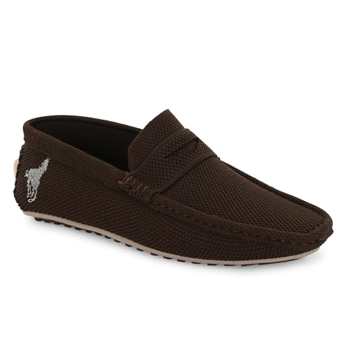 Image of Knit Loafers for Men Casual Fashion and Formal Slip-On Comfortable and Flexible Lightweight Slip Resistant Breathable Machine Washable Trendy Driving Loafers shoes for Men's Designed for all Seasons