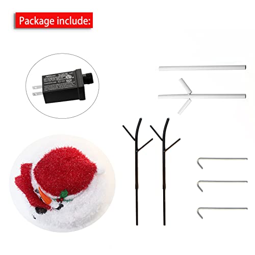 Snowman Christmas Decorations, Fishope 2Ft Lighted Pop Up Pre-Lit Light Up 50 Led Snowman, Collapsible Tinsel Snowman For Indoor Or Outdoor Garden Yard Lawn Holiday Party Decor (Plush) #TOP5