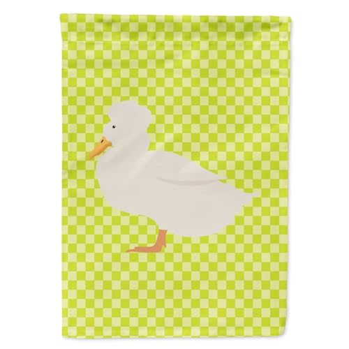 Crested Duck Green Garden Flag Size
