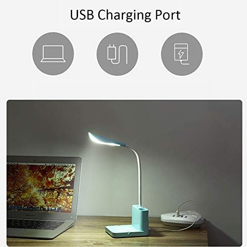 Dorm LED Desk Lamp, Dimmable Bedside Lamps, Eye Protection Light, Craft Table Lamp, Touch Lights, Book Light with Small Fan, Pen Holder, Message Board, 3 Colour Temperatures,White