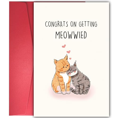 YIWANSIN Cat Lover Engagement Card