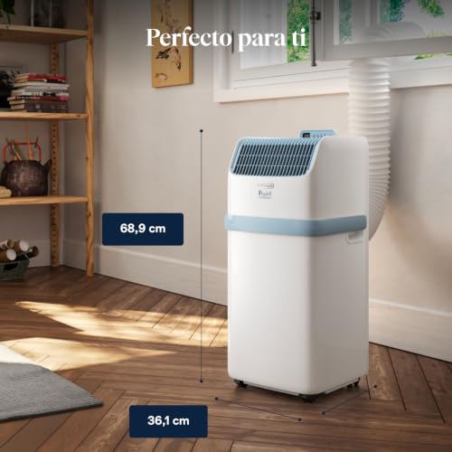 Miniatura 7 de (Usado) De Longhi Pinguino Compact Pac Es72 Young Aire Acondicionado Portátil 8.300 Btu H, 2,1 Kw, Hasta 60m , Función Deshumidificador Y Ventilación, Temporizador 24 Horas