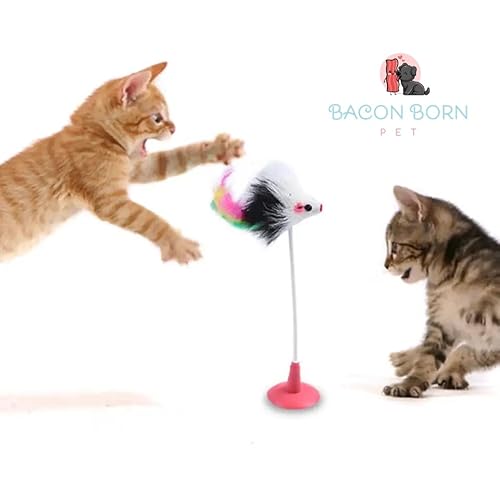 2 Brinquedo Varinha Com Ventosa Interativo Divertido P/Gato