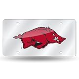 NCAA Arkansas Laserbacks Laser Cut Auto Tag, Silver
