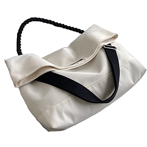 Image of Women Shoulder Bags Canvas Tote Bag Handbag Large Hobo with Pockets Work Bags for Women and Men