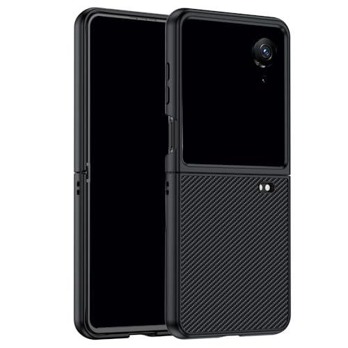 KOOLRIVER�EFor Nubia Flip 3 �P�[�X �ϏՌ� �J�o�[ �܂肽���݌^ PU���U�[ �J�[�{���� ���� ������ For ZTE �k�r�A �t���b�v3(�u���b�N)