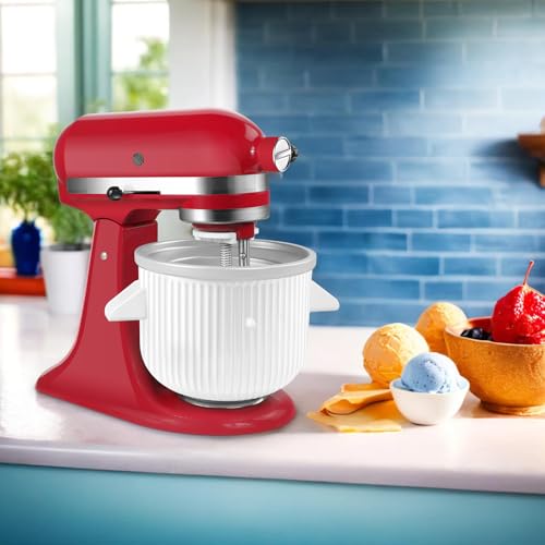 GLINK Ice Cream Maker Attachment for KitchenAid Stand Mixer, Compatible with Kitchenaid 4.5-5Qt Stand Mixer and 5-6Qt Bowl-Lif, 2-Quart Frozen Yogurt/Ice Cream/Sorbet Gelato Maker - Thumbnail 7