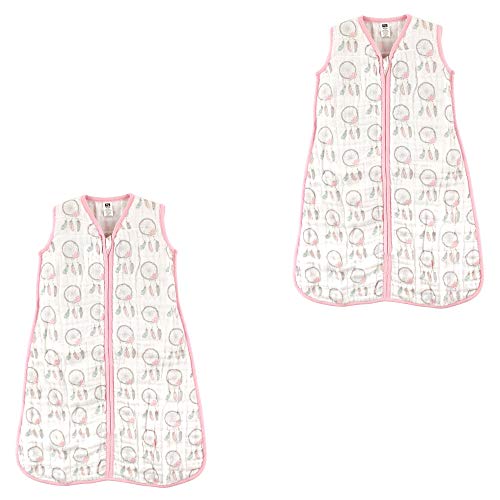 Image of Hudson Baby Unisex Muslin Cotton Sleeveless Wearable Sleeping Bag, Sack, Blanket, Dream Catcher 2-Pack, 18-24 Months