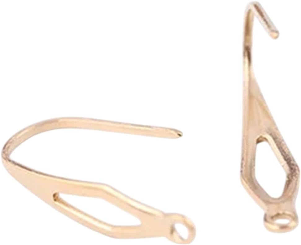 New 2026 50Pcs Stainless Steel Gold Plated Earring Hooks DIY Ear Wire C0innector Findings for Making Jewelry Supplies Fashion Accessories Creative Gift