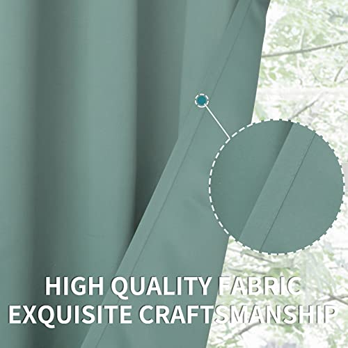 BGment Blackout Curtains - Grommet Thermal Insulated Room Darkening Bedroom and Living Room Curtains, Set of 2 Panels (52 x 54 Inch, Frosty Green) by BGment - Image 7