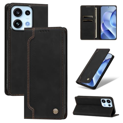 Jiajihua Phone Case Compatible with Oppo Reno16 Pro Black