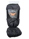 WildCow Ice Scraper Mitt Glove for Car, Windshield Snow Scraper Mitten (Black), Soft and Thick