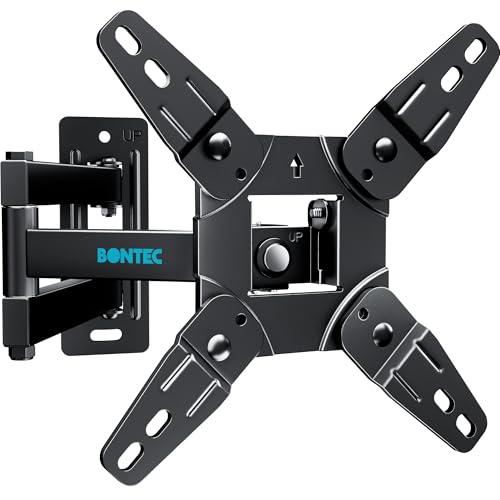 BONTEC Soporte TV Pared Inclinable y Giratorio de 13 42 Pulgadas Planos Curvos LCD LED OLED, Soporte Pared TV con Brazo Extensible, hasta 25 kg, Máx VESA 200x200 mm