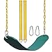 PACEARTH Swing Seat Support 660lb with 68.9 inch Anti-Rust Chains Plastic Coated 23.6 inch Tree Hanging Straps and Locking Buckles Outdoor Playground Tree Swing-Green