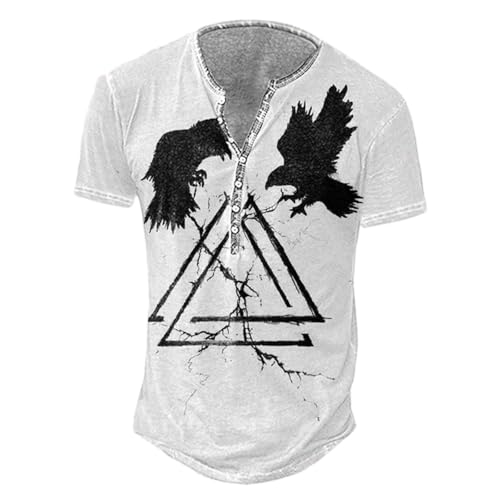 T-shirt à manches longues coupe ajustée homme col V blanc chic