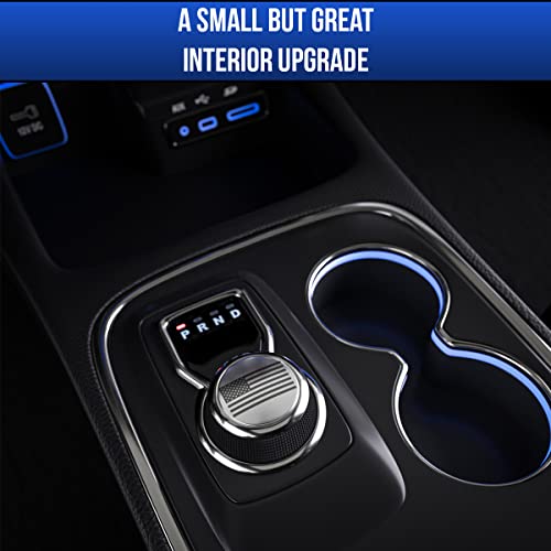 Gridready Stainless Steel Dial Gear Shift Knob Badge Compatible With 2014-2017 Dodge Durango, 2013-2020 Dodge Ram 1500/ Rebel 2019-2020 Dodge Ram 2500 Accessories #TOP1