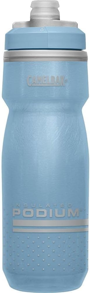 CamelBak Podium Chill Insulated Bike Water Bottle - Easy Squeeze Bottle - Fits Most Bike Cages - 24oz, Stone Blue