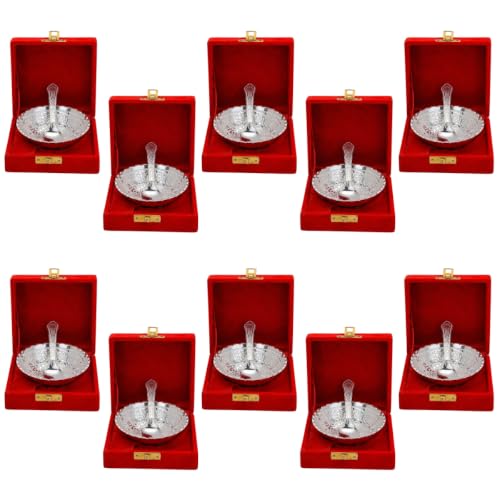 Image of Saugat Traders Return Gifts for Puja Function Bulk Bowl Spoon Set Gift Box Pack of 10 Wedding Favours Guests Engagement House Warming Pooja Return Gift Haldi Mehendi Ceremony Diwali Corporate Gifting