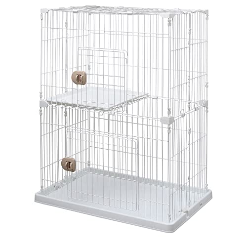 Jaula y corral Iris Ohyama L93 x F63 x A121 cm de dos puertas para gato o perro pequeño de interior 2