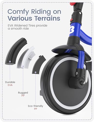 image for besrey Toddler Tricycle with Bell, Kids Tricycle Age 18 Months to 5 Ye