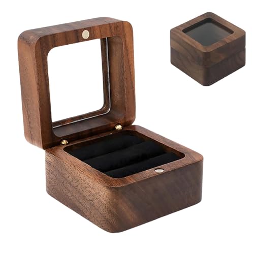 Caja para anillos de boda, caja de anillo de compromiso, caja de anillo de boda, caja de compromiso, bonita y duradera, adecuada para compromisos, bodas y uso diario