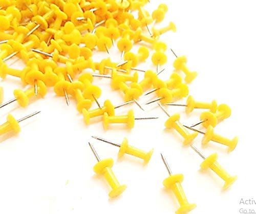 Generic Yellow Color Push Pins for School Notice Board Qty 100 : Amazon ...