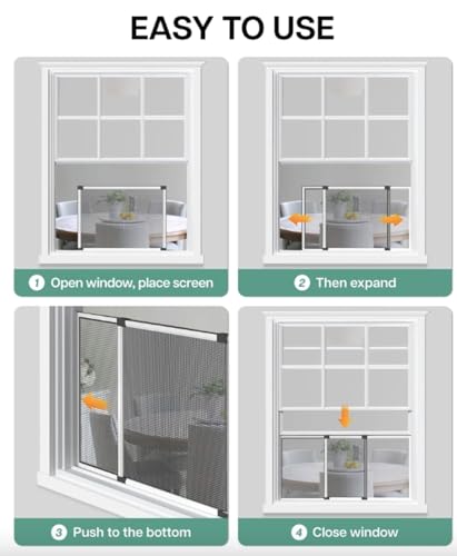Expandable Window Screen Replacement 15\" X 20.8\" - 38.9\" with Slide Technology - Thumbnail 6