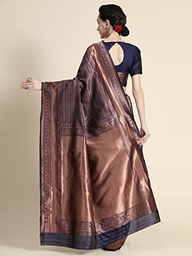 Image of Avantika Fashion Women's Trendy Kanjivaram Soft Lichi Silk Saree With Blouse Piece