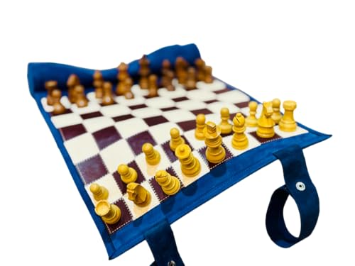 Échecs de voyage magnétiques en cuir cadeau idéal artisanat