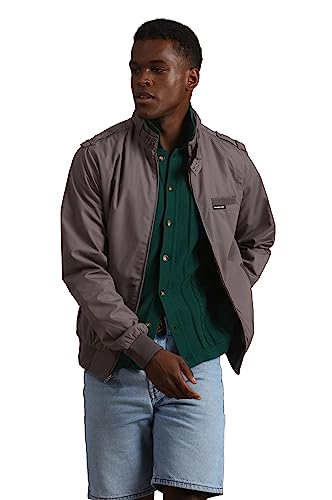 Members Only Men's Classic Iconic Racer, Slim Fit Jacket (Grey, Large) #TOP3
