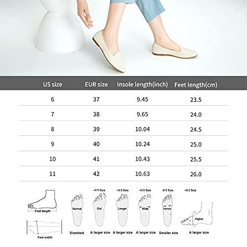 Hash Bubbie Women Ballet Beige Flats Shoes Comfortable Slip On Shoes Casual Dress Shoes(Beige.us8) #TOP5