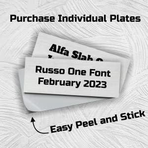 1X3 Personalized, Custom Engraved Name Plate Plaque, Gold Or Silver Flexi-Brass Metallic Finish With Adhesive Backing, (Silver) #TOP1