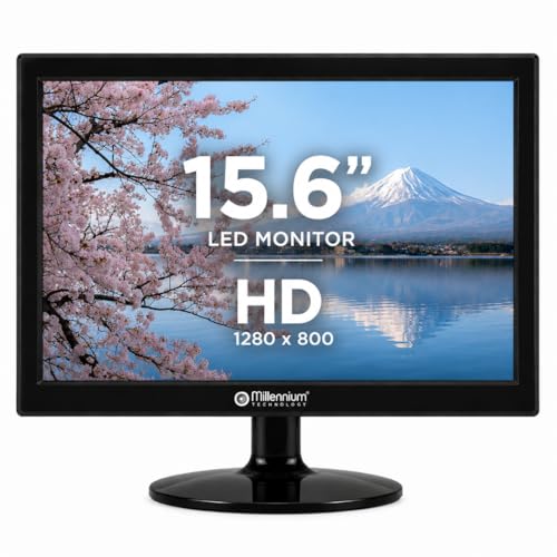 Image of 15.6 Inch HD Led Dispaly Monitor Led Monitor with VGA HDMI Ports | Wall Mountable | 16.7M Colors 5ms Response Time Slim Design (15.6, Inches)