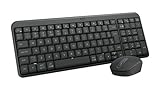 Logitech MK250 Combo Teclado Compacto y Mouse Inalámbricos Bluetooth para Windows, Batería de 12 Meses - Color Grafito