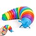 3D Printed Articulated Slug Toy, Flexible Stim Toy Fidget Slug for Relaxing, Friendly Slug Fidget Toy,Lustige Flexible Kreatives Schneckenspielzeug für Kinder Erwachsene