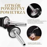 UBRAVE 6 sztuk nalewek do butelek na spirytusy, z szczoteczką do czyszczenia i gumowymi korektami przeciwpyłowymi, lejek do oliwy z oliwek, szybki nalew, nalew do napojów, akcesoria koktajlowe