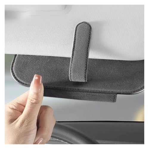 Étui à lunettes de voiture noir avec support multifonctionnel - 5