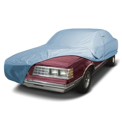 Image of iCarCover Car Cover Waterproof All Weather for 1978-1981 Pontiac Lemans | Heavy Duty Custom Fit Hail UV Sun Rain Snow Dust Protection Covers for Automobiles Outdoor Indoor Full Exterior (Sky Gray)