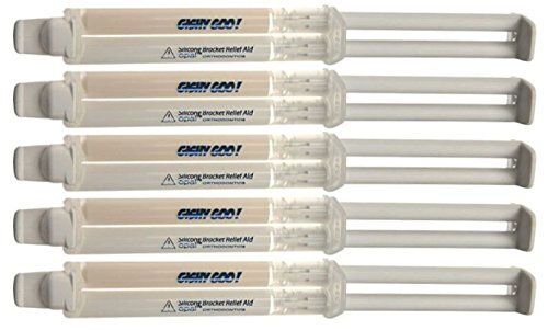 Gishy Goo Orthodontic Wax for Braces, Brackets, Wires Pain Relief (5 Count)