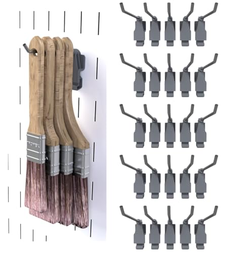 Image of 3-inch Wire Hook Model 113 Gray | Compatible with Wall Control | for Tool Wall Organization of Combination Wrenches, Adjustable Wrenches, Hammers, Paint Brushes, Merchandise, and More | 25-Pack