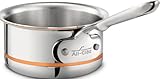 All-Clad 6200.5 SS Copper Core 5-Ply Bonded Dishwasher Safe Butter Warmer / Cookware, 0.5-Quart, Silver