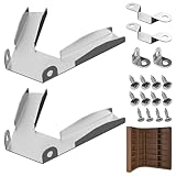 2 Sets Corner Hardware, Corner Fittings Kit, Galvanized, Compatible with IKEA Billy Bookcase 15' Wide 11' Deep, for Use on Bookcase Corners, Keeping The Bookcases in Place