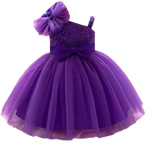 Niren Enterprise Barbet Sequence Embroidered Net Flaired Sleeve Less Baby Girl Frock