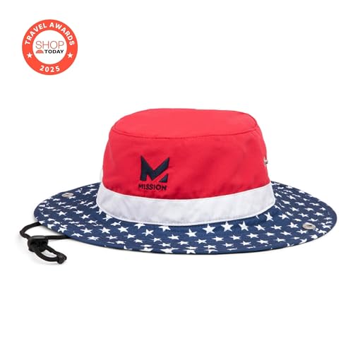 Image of MISSION Cooling Bucket Hat - Unisex Wide-Brim Hat for Men & Women - Lightweight, Foldable & Durable - Cools Up to 2 Hours