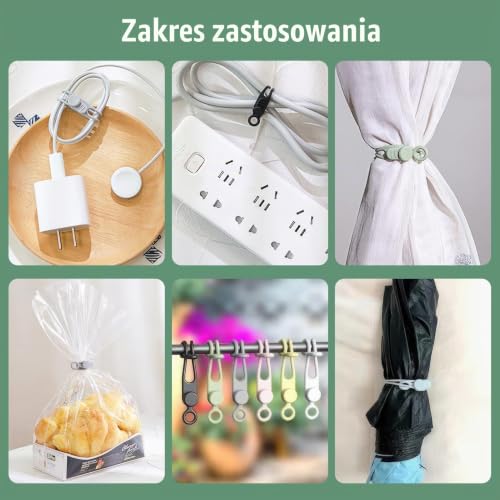 Wielofunkcyjny organizer na kable, 30 sztuk, silikonowe opaski kablowe, wielokrotnego użytku, wielokolorowe, elastyczne i mocne, do ładowania do przechowywania, organizera kabli, kabla słuchawkowego
