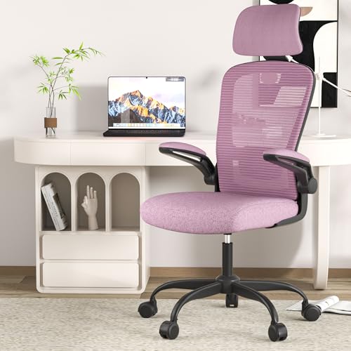 Ergonomic Mesh Office Chair for Long Hours & Back Pain Relief – Adjustable Lumbar Support &...